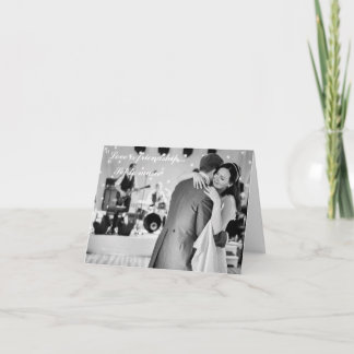 Love is friendship set to music thank you card