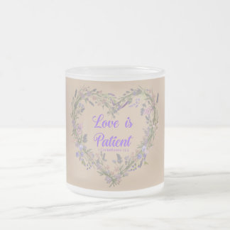 Love is.... frosted glass coffee mug