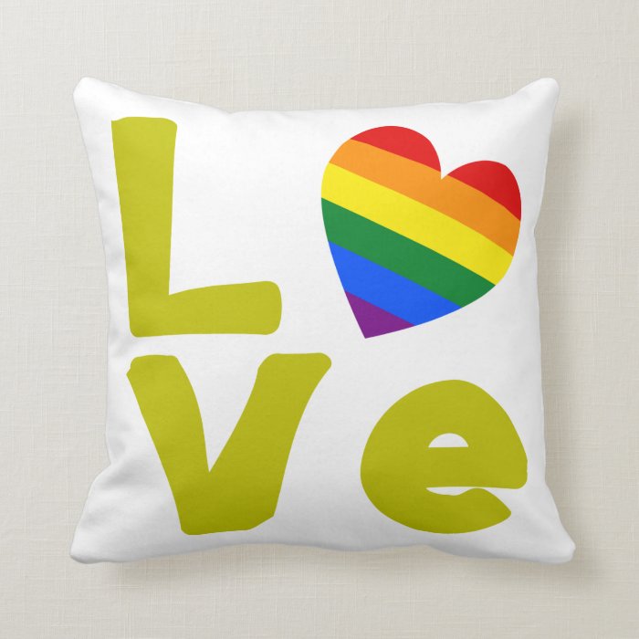 Love Is Gay Gold Pillows