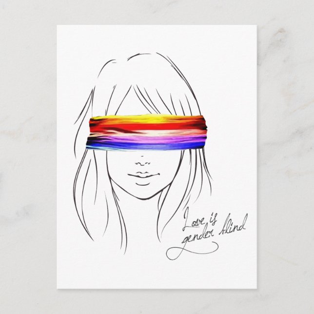 Love Is Gender Blind Postcard (Front)