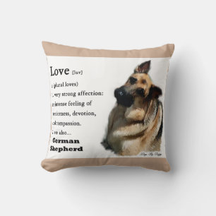 Love Is German Shepherd Gifts Throw Pillow