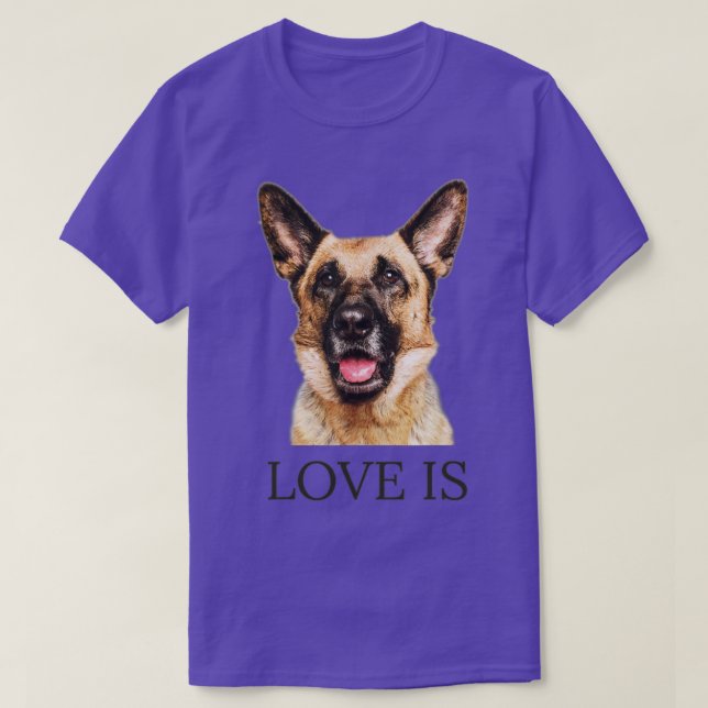 Love Is German Shepherd T-Shirt (Design Front)