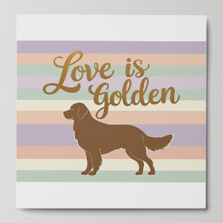 Love is Golden Wall Art Peel And Stick Photo Tile