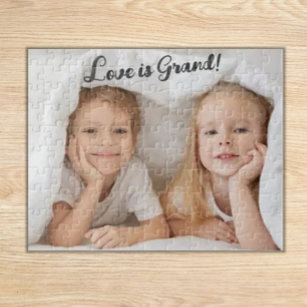 Love is Grand! Grandkids photo Jigsaw Puzzle