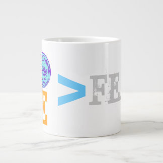 LOVE is greater than FEAR Large Coffee Mug
