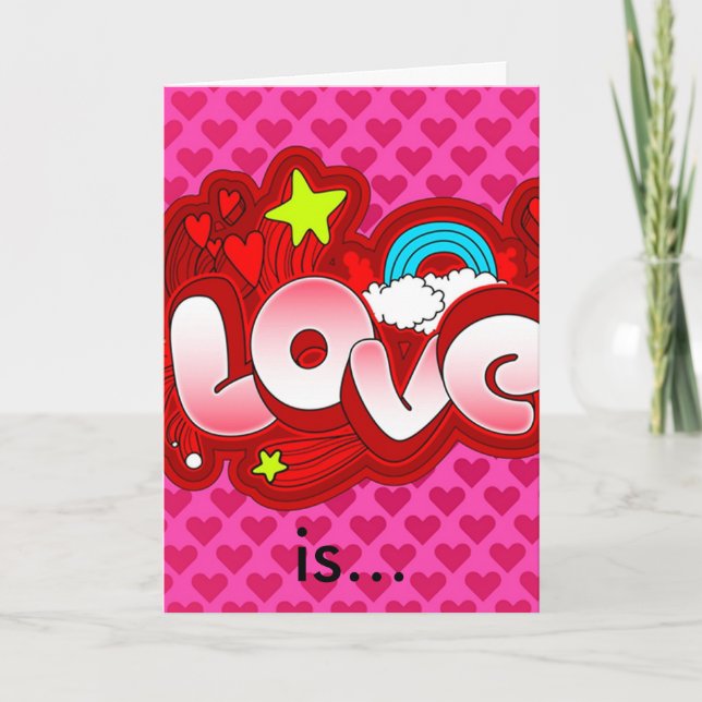 Love is... Greeting Card. Card (Front)