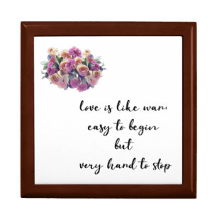 love is hard to stop Wooden Jewelry Keepsake Box