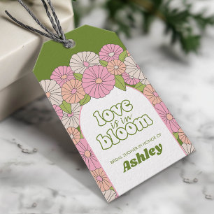 Love is in Bloom - Boho Flowers Bridal Shower Gift Tags