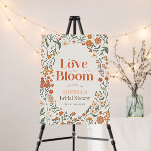 Love is in Bloom Boho Wildflower Bridal Shower Foam Board