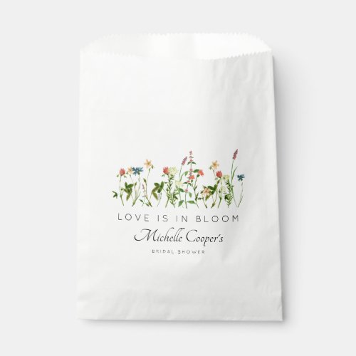 Love is in Bloom Bridal Shower Favor Bag