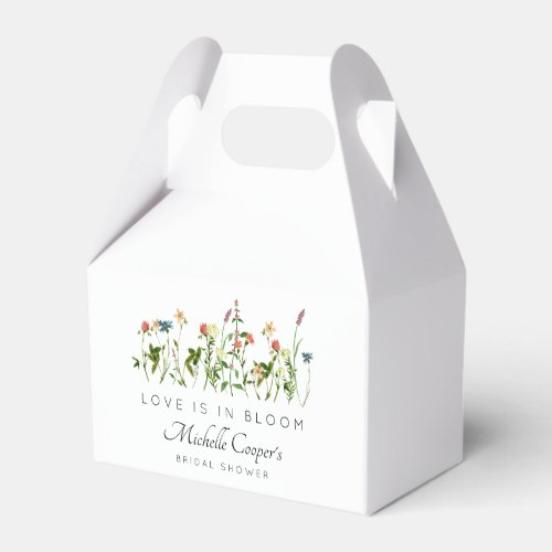 Love is in Bloom Bridal Shower Favor Boxes