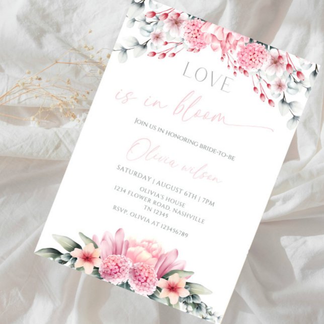 Love Is in Bloom Bridal Shower-Floral Garden Theme Invitation (Creator Uploaded)