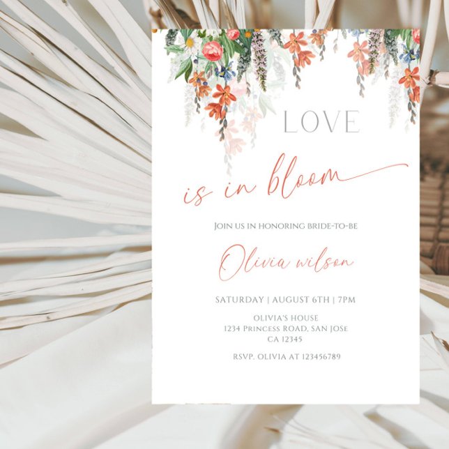 Love Is in Bloom Bridal Shower-Floral Garden Theme Invitation (Creator Uploaded)