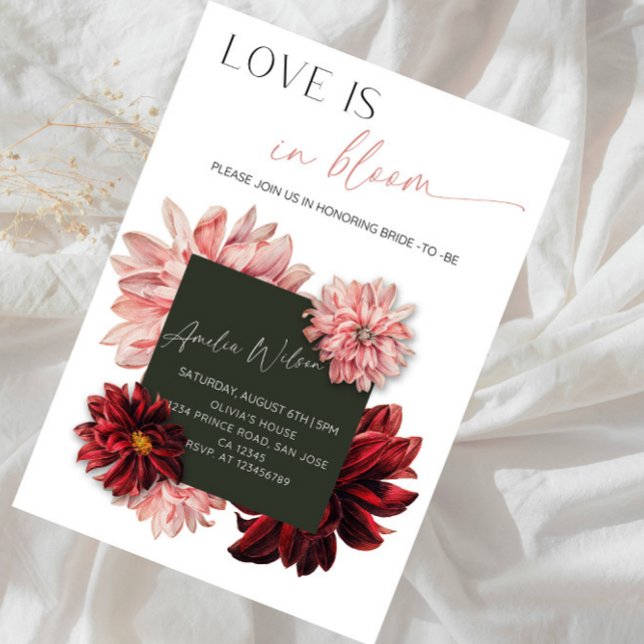 Love Is in Bloom Bridal Shower-Floral Garden Theme Invitation (Creator Uploaded)