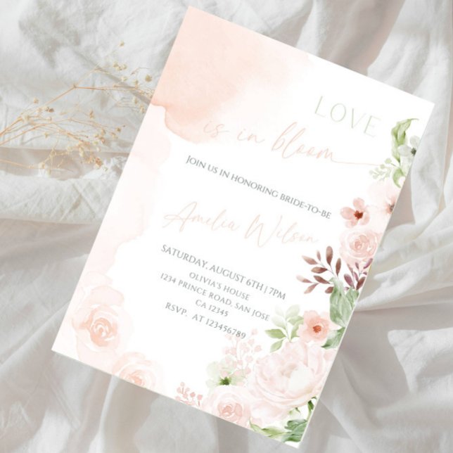 Love Is in Bloom Bridal Shower-Floral Garden Theme Invitation (Creator Uploaded)