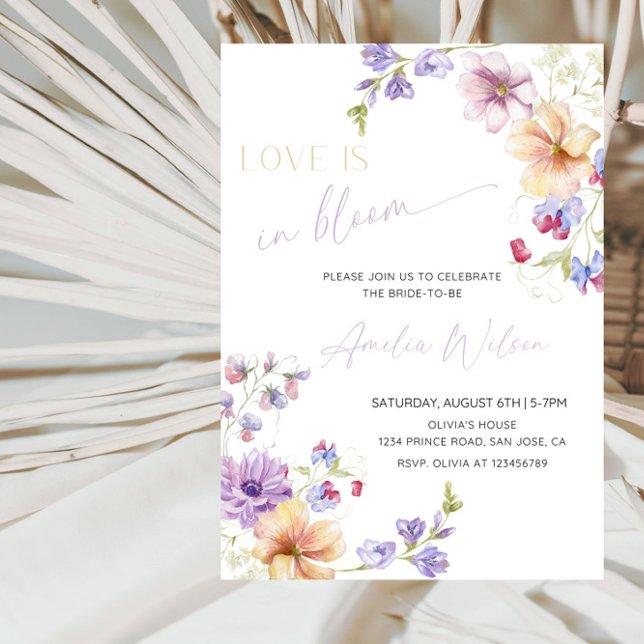 Love Is in Bloom Bridal Shower-Floral Spring Party Invitation (Creator Uploaded)