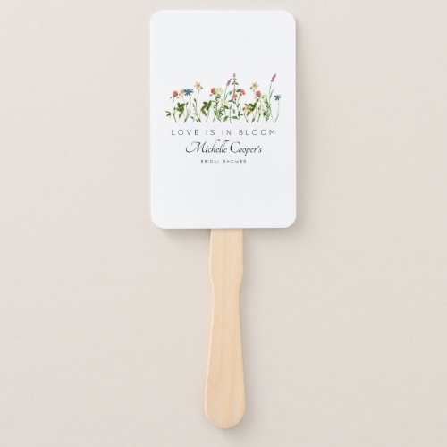 Love is in Bloom Bridal Shower Hand Fan