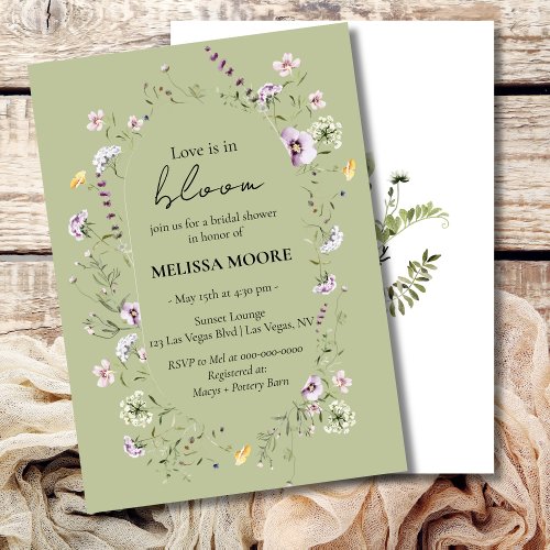Love Is In Bloom Bridal Shower Invitation