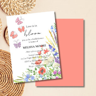 Love Is In Bloom Bridal Shower Invitation