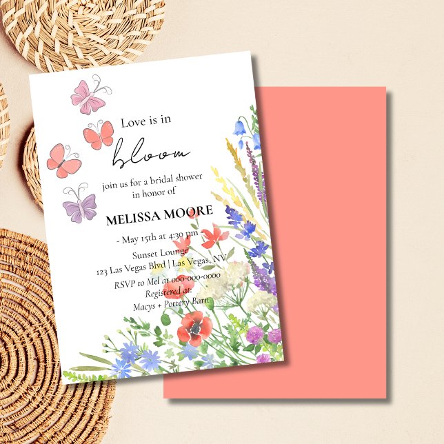 Love Is In Bloom Bridal Shower Invitation (Creator Uploaded)