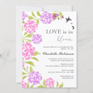 Love Is In Bloom Bridal Shower Invitation