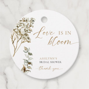 Love is in Bloom Bridal Shower Pampas Grass Favor Tags