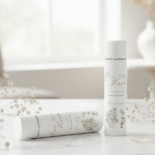 Love Is in Bloom Bridal Shower Pampas Grass Lip Balm