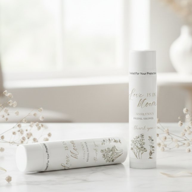 Love Is in Bloom Bridal Shower Pampas Grass Lip Balm (Creator Uploaded)
