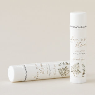 Love is in Bloom Bridal Shower Pampas Grass Lip Balm