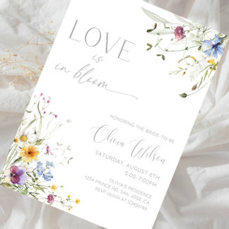Love Is in Bloom Bridal Shower Party- Spring Bloom Invitation