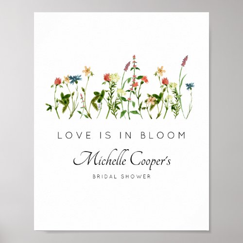 Love is in Bloom Bridal Shower Poster