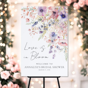 Love Is In Bloom Bridal Shower Sign