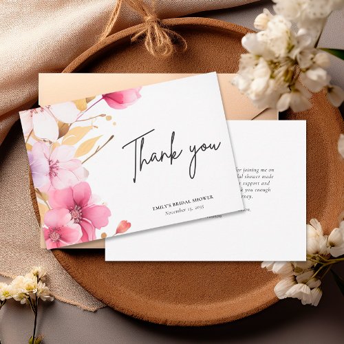 Love is in Bloom Bridal Shower Thank You Card