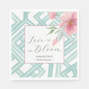 Love is in Bloom Bridal Shower Theme Napkins