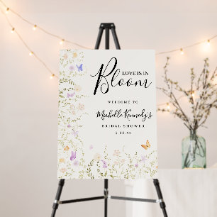 Love Is In Bloom Bridal Shower Welcome Sign