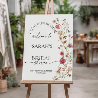 Love Is In Bloom | Bridal Shower Welcome Sign