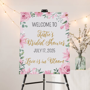 Love is in Bloom Bridal Shower Welcome Sign