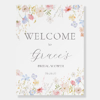 Love Is In Bloom Bridal Shower welcome sign