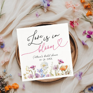 Love Is In Bloom Bridal Shower Wildflower Napkins