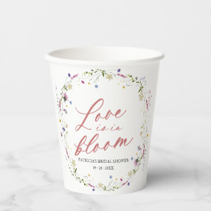 Love Is In Bloom Bridal Shower Wildflower Paper Cups