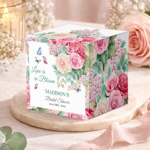 Love is in Bloom Butterflies Bridal Shower Favor Boxes