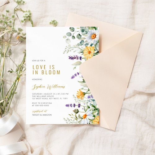 Love is in Bloom Chamomile Bridal Shower Invitation