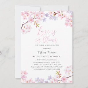 Love is in Bloom Cherry Blossom Bridal Shower Invitation