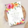 Love is in bloom colorful spring bridal shower invitation