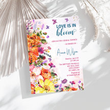 love is in bloom colorful wildflower bridal shower