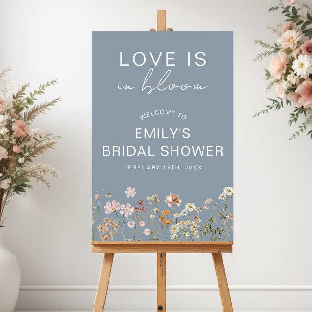 Love is in Bloom Cute Bridal Shower Welcome Sign (Creator Uploaded)