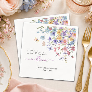 Love is in Bloom Dragonflies Baby Shower Napkins