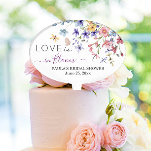 Love is in Bloom Dragonflies Bridal Shower Cake Topper