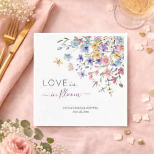 Love is in Bloom Dragonflies Bridal Shower Napkins