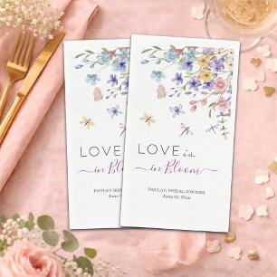 Love is in Bloom Dragonflies Bridal Shower Paper Guest Towels